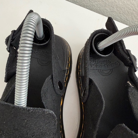 Dr. Martens Black Suede Buckle Sandals - Picture 4 of 7